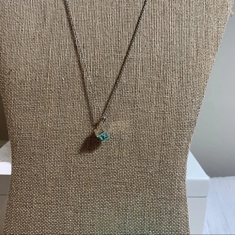 TIffany & Co. Atlas Cube Necklace - Silver